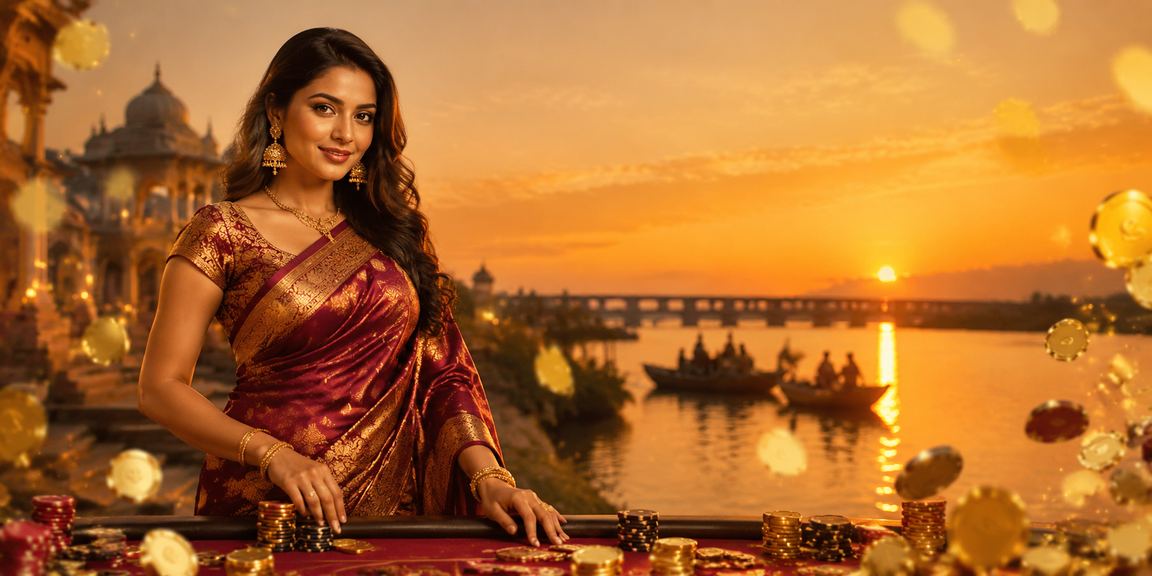 রাজশাহীতে শাড়ি পরিহিত একজন ব্যবহারকারী মোবাইলে বেটিং করছেন